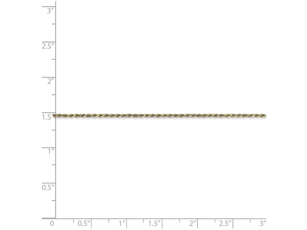 FJC Finejewelers 7 Inch 10k 1.0mm Machine Made bright-cut Rope Chain Bracelet