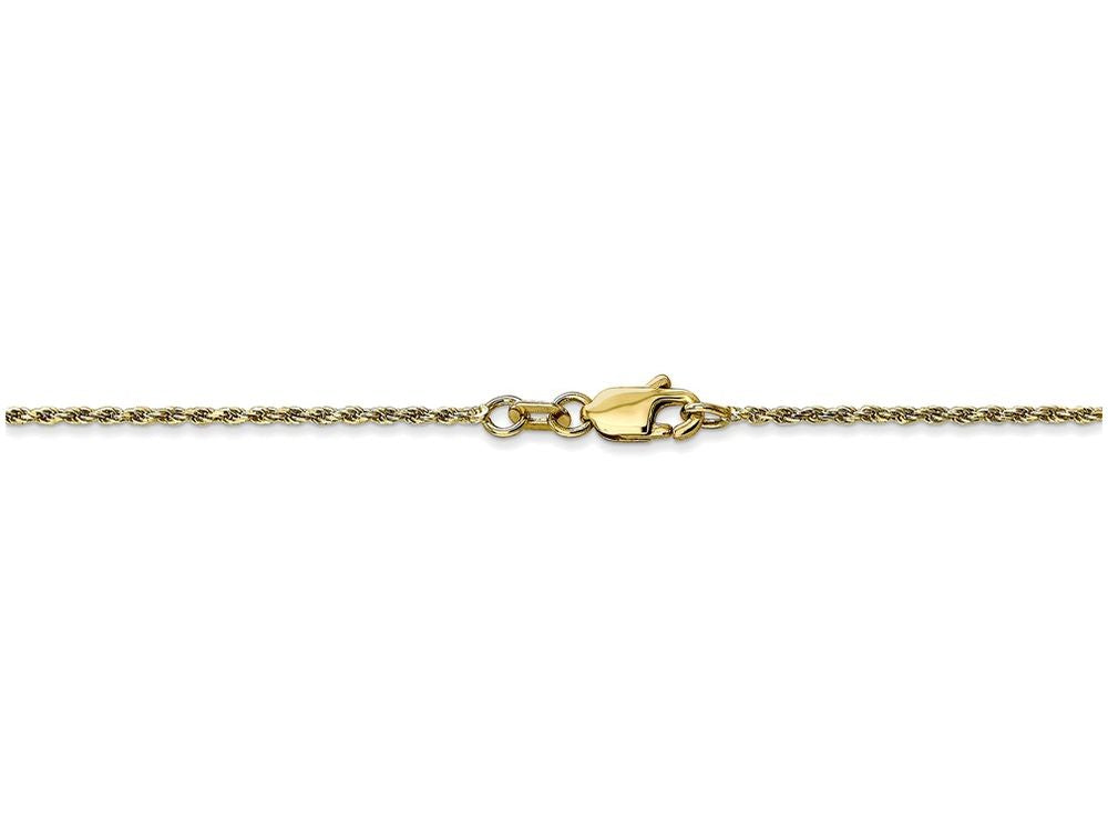 FJC Finejewelers 7 Inch 10k 1.0mm Machine Made bright-cut Rope Chain Bracelet