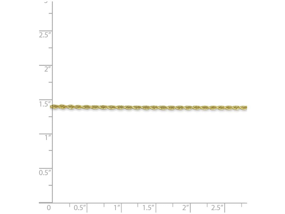 FJC Finejewelers 22 Inch 10k 1.75mm Handmade bright-cut Rope Chain Necklace