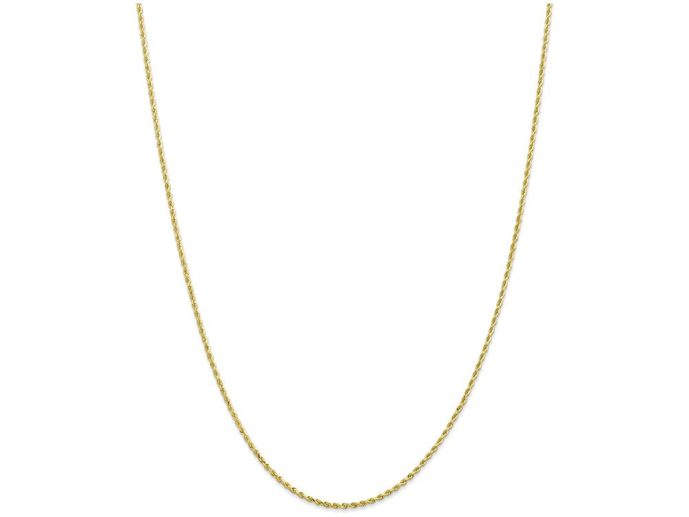 FJC Finejewelers 9 Inch 10k 1.75mm Handmade bright-cut Rope Chain Ankle Bracelet (Smaller Ankles)
