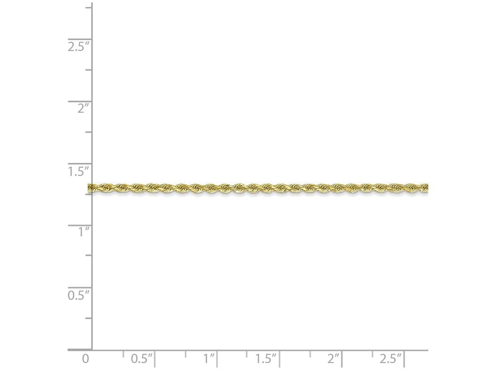 FJC Finejewelers 22 Inch 10k 2mm Handmade bright-cut Rope Chain Necklace