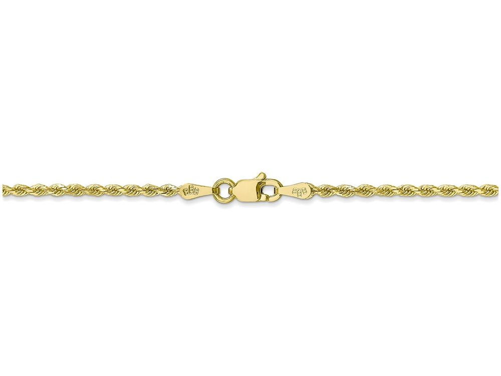 FJC Finejewelers 22 Inch 10k 2mm Handmade bright-cut Rope Chain Necklace