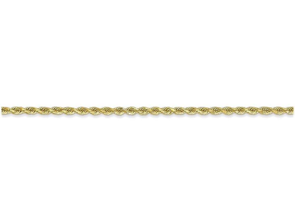 FJC Finejewelers 7 Inch 10k 2mm Handmade bright-cut Rope Chain Bracelet