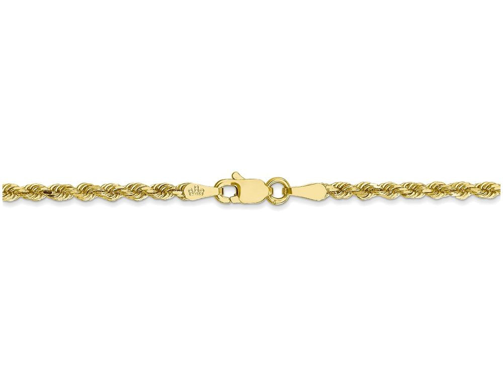 FJC Finejewelers 16 Inch 10k 2.5mm Handmade bright-cut Rope Chain Necklace
