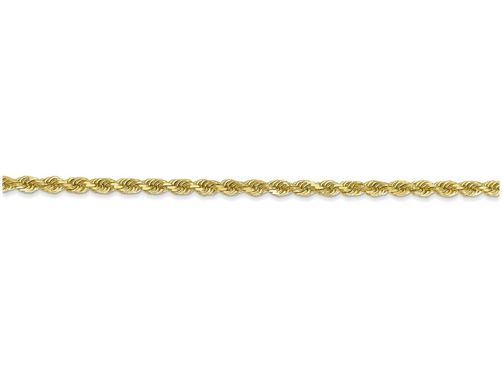 FJC Finejewelers 22 Inch 10k 2.5mm Handmade bright-cut Rope Chain Necklace
