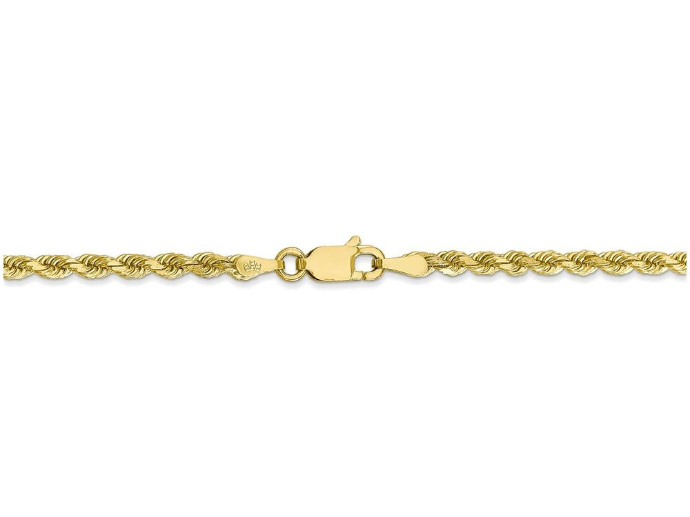 FJC Finejewelers 8 Inch 10k 2.75mm Handmade bright-cut Rope Chain Bracelet
