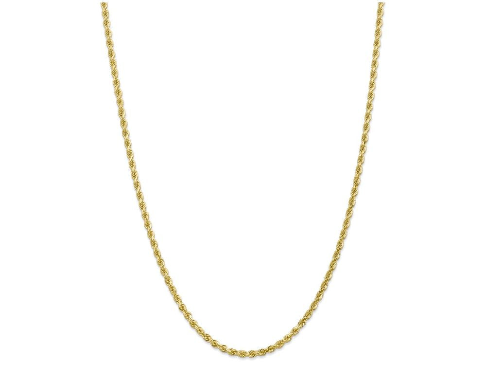 FJC Finejewelers 30 Inch 10k 3mm Handmade bright-cut Rope Chain Necklace
