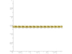 FJC Finejewelers 22 Inch 10k 3.5mm Handmade bright-cut Rope Chain Necklace
