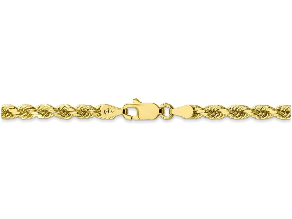 FJC Finejewelers 22 Inch 10k 3.5mm Handmade bright-cut Rope Chain Necklace