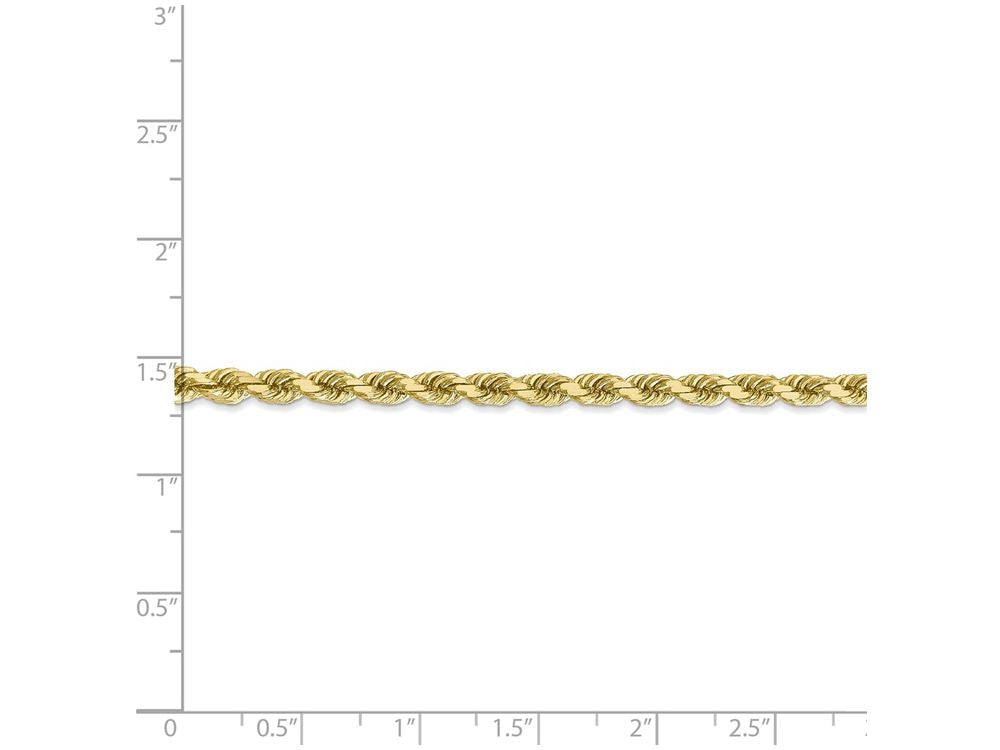 FJC Finejewelers 18 Inch 10k 4mm Handmade bright-cut Rope Chain Necklace