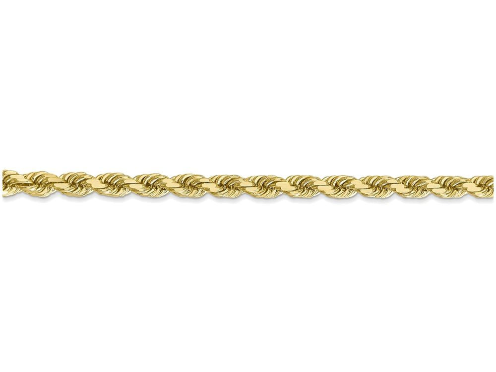 FJC Finejewelers 24 Inch 10k 4mm Handmade bright-cut Rope Chain Necklace