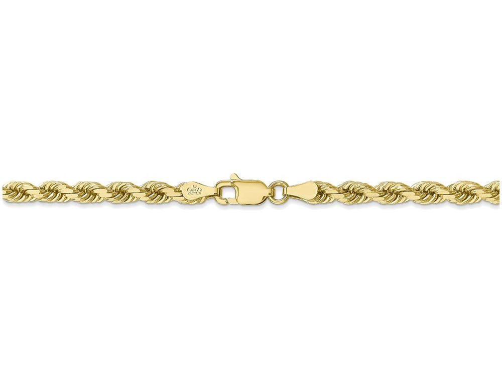 FJC Finejewelers 24 Inch 10k 4mm Handmade bright-cut Rope Chain Necklace