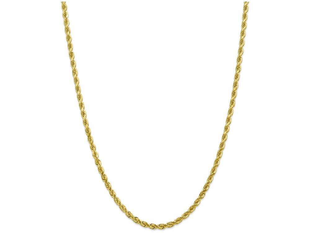 FJC Finejewelers 24 Inch 10k 4mm Handmade bright-cut Rope Chain Necklace