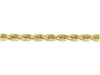FJC Finejewelers 9 Inch 10k 6mm Handmade bright-cut Rope Chain Ankle Bracelet (Smaller Ankles)