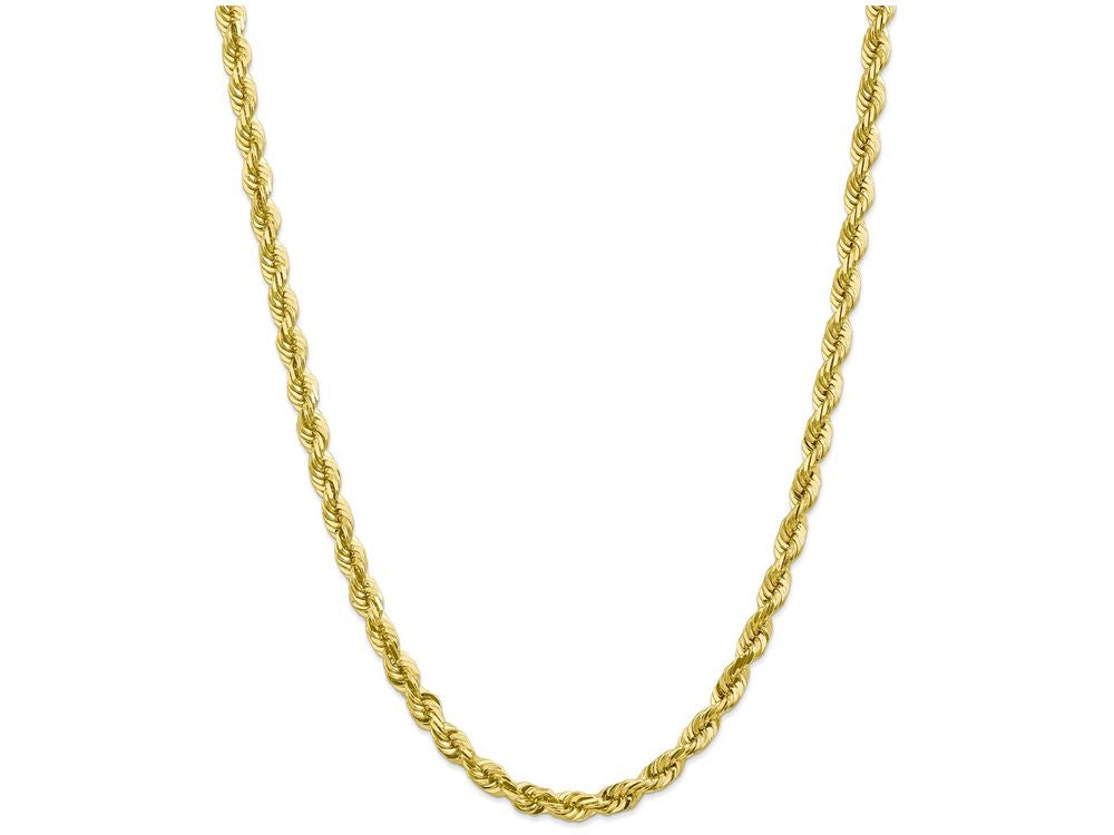 FJC Finejewelers 9 Inch 10k 6mm Handmade bright-cut Rope Chain Ankle Bracelet (Smaller Ankles)