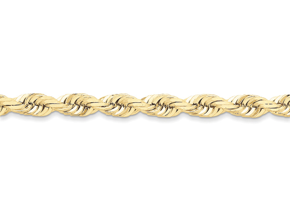 FJC Finejewelers 22 Inch 10k 7mm Handmade bright-cut Rope Chain Necklace