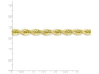 FJC Finejewelers 8 Inch 10k 7mm Handmade bright-cut Rope Chain Bracelet