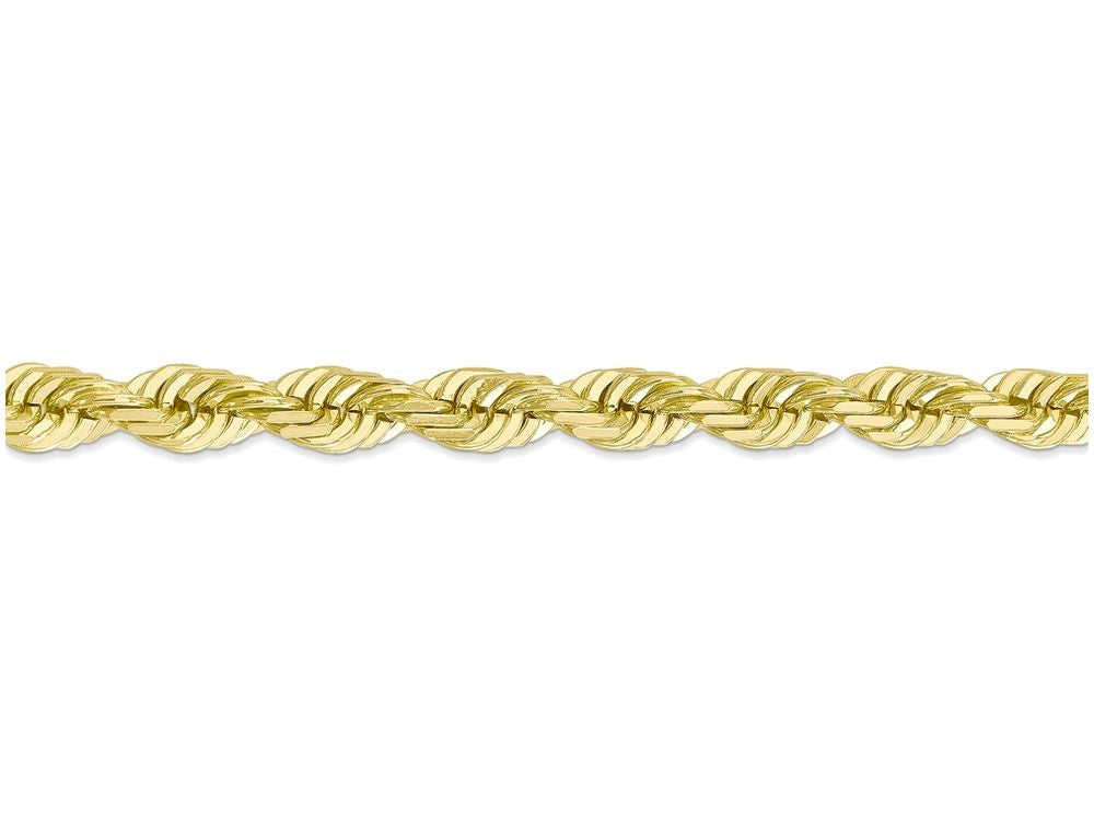 FJC Finejewelers 8 Inch 10k 7mm Handmade bright-cut Rope Chain Bracelet