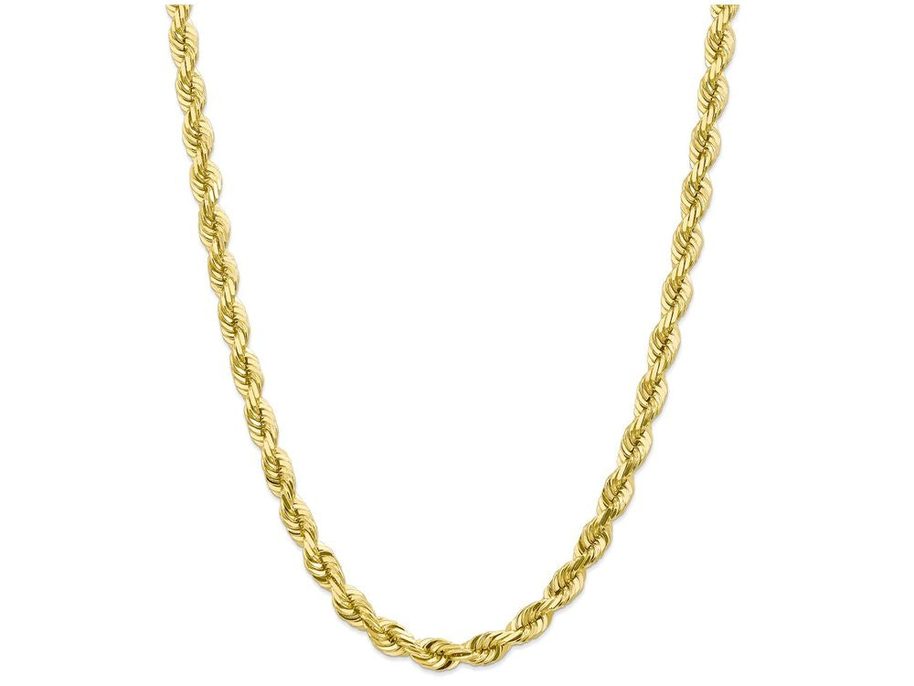 FJC Finejewelers 8 Inch 10k 7mm Handmade bright-cut Rope Chain Bracelet