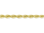 FJC Finejewelers 9 Inch 10k 7mm Handmade bright-cut Rope Chain Ankle Bracelet (Smaller Ankles)