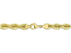 FJC Finejewelers 9 Inch 10k 7mm Handmade bright-cut Rope Chain Ankle Bracelet (Smaller Ankles)