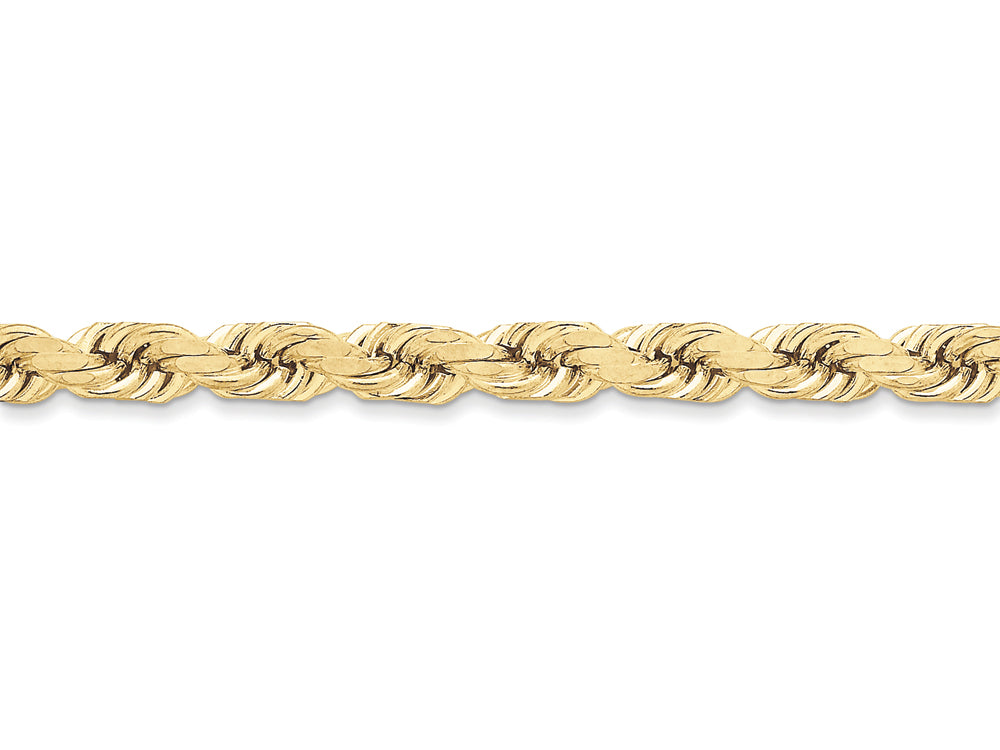 FJC Finejewelers 9 Inch 10k 8mm Handmade bright-cut Rope Chain Ankle Bracelet (Smaller Ankles)