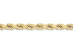 FJC Finejewelers 9 Inch 10k 8mm Handmade bright-cut Rope Chain Ankle Bracelet (Smaller Ankles)
