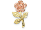 FJC Finejewelers 10k Two-tone Gold Mini Pink Rose Charm with Hidden Bail