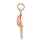 FJC Finejewelers 10k Two-tone Gold Basketball Hoop with Ball Charm