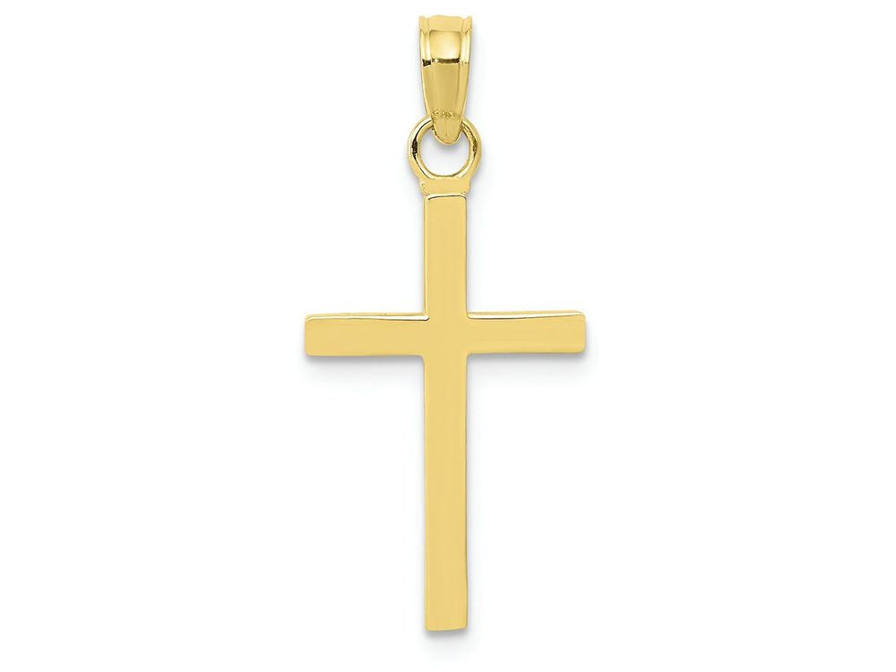 FJC Finejewelers 10k Yellow Gold 3d Block Cross Charm
