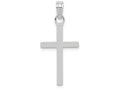 FJC Finejewelers 10k White Gold 3d Block Cross Charm