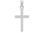 FJC Finejewelers 10k White Gold 3d Block Cross Charm