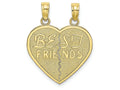 FJC Finejewelers 10k Yellow Gold Best Friends Break-a-part Heart Charm