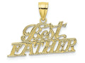 FJC Finejewelers 10k Yellow Gold Best Father Charm
