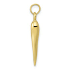 FJC Finejewelers 10k Yellow Gold Medium Italian Horn Charm