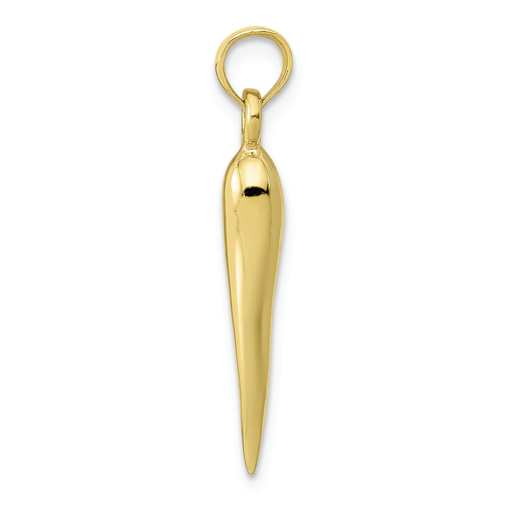 FJC Finejewelers 10k Yellow Gold Medium Italian Horn Charm