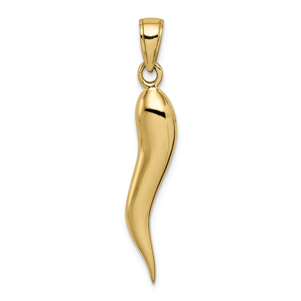 FJC Finejewelers 10k Yellow Gold Large Italian Horn Charm