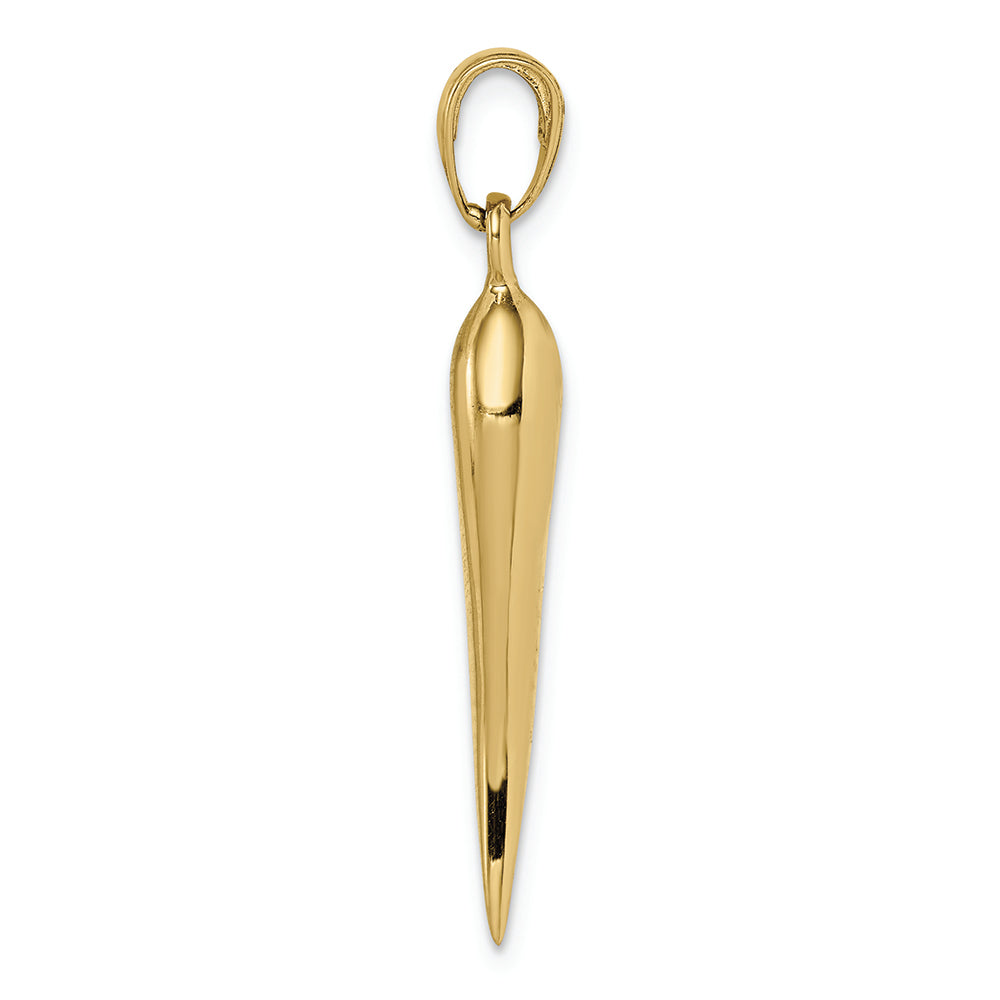 FJC Finejewelers 10k Yellow Gold Large Italian Horn Charm