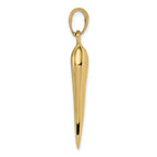 FJC Finejewelers 10k Yellow Gold Large Italian Horn Charm