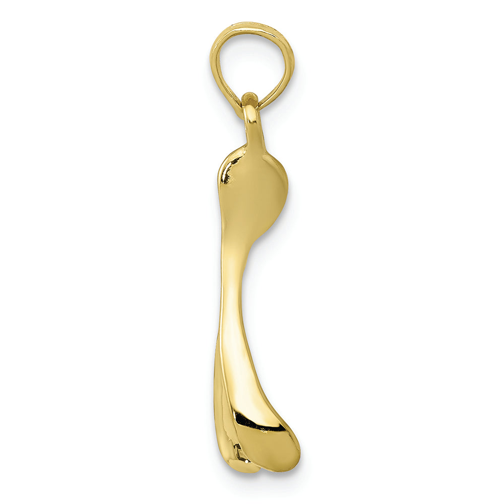 FJC Finejewelers 10k Yellow Gold 3d Wishbone Charm