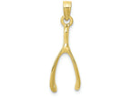 FJC Finejewelers 10k Yellow Gold 3d Wishbone Charm