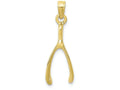 FJC Finejewelers 10k Yellow Gold 3d Wishbone Charm