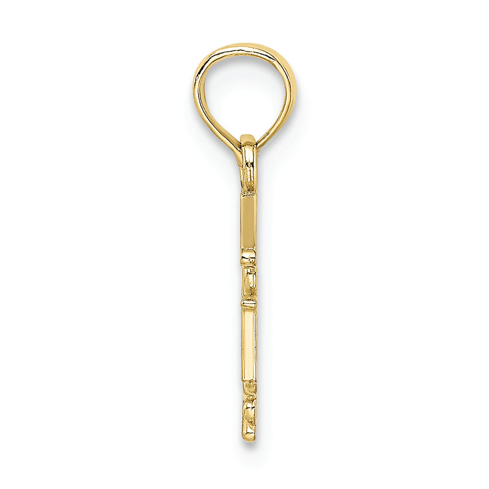 FJC Finejewelers 10k Yellow Gold Rn Caduceus Charm