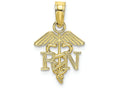 FJC Finejewelers 10k Yellow Gold Rn Caduceus Charm