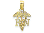 FJC Finejewelers 10k Yellow Gold Rn Caduceus Charm