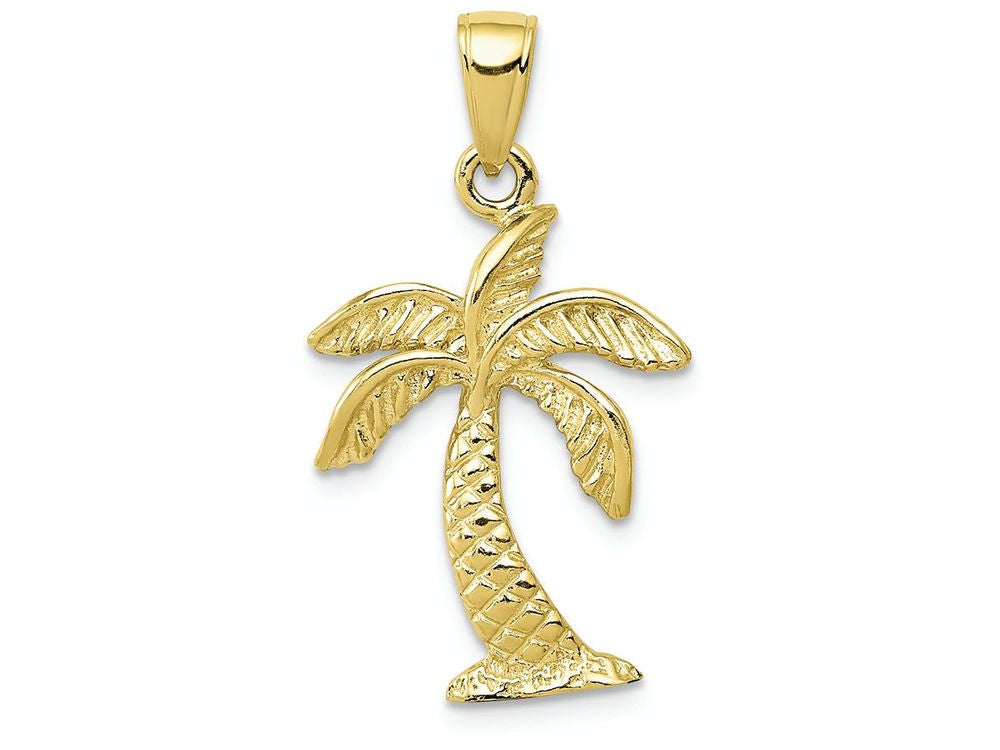 FJC Finejewelers 10k Yellow Gold Palm Tree with Palms Trunk Charm