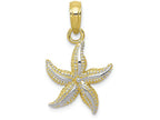 FJC Finejewelers 10k Two-tone Gold Starfish Polish Charm