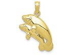 FJC Finejewelers 10k Yellow Gold Double Manatee Charm