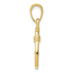 FJC Finejewelers 10k Yellow Gold 3d Fish Hook Charm