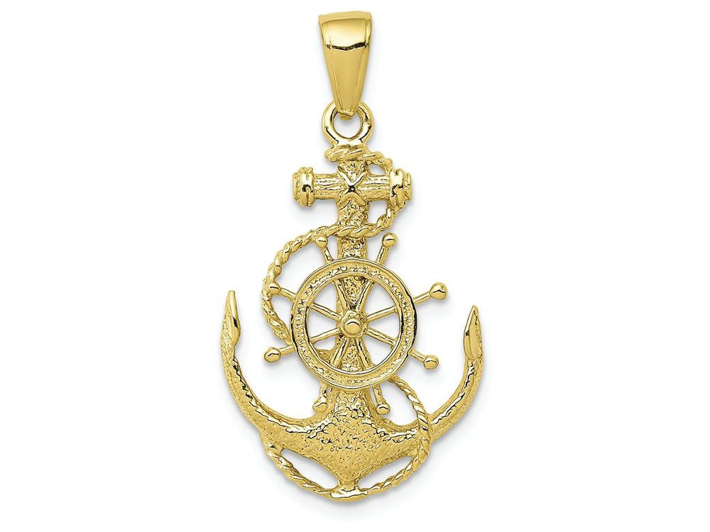 FJC Finejewelers 10k Yellow Gold Medium Anchor Wwithheel Charm